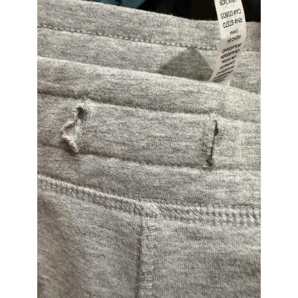 Alo Yoga Urban Moto Sweatpants Heather Grey Ribbed Joggers Womens no drawstring - Picture 6 of 10